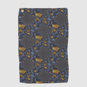 Serviette De Golf Métal Moulé or et argent bleu