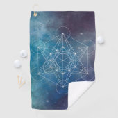 Serviette De Golf Metatron, chakra,zen,sacred geometric, angel (En situation)