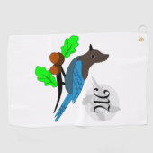 Serviette De Golf Metteur Blue Jay Monogram (Horizontal)