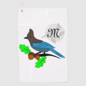 Serviette De Golf Metteur Blue Jay Monogram (Devant)
