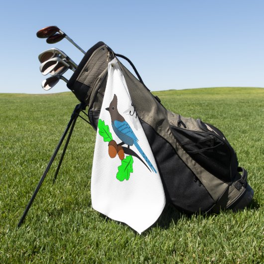 Serviette De Golf Metteur Blue Jay Monogram (Vert)