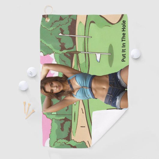 Serviette De Golf Mettez-le dans le trou (En situation)