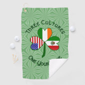 Serviette De Golf Mexique irlandais drapeaux américains Shamrock per (En situation)