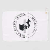 Serviette De Golf Michigan Golf Towel State Personnalisé (Horizontal)