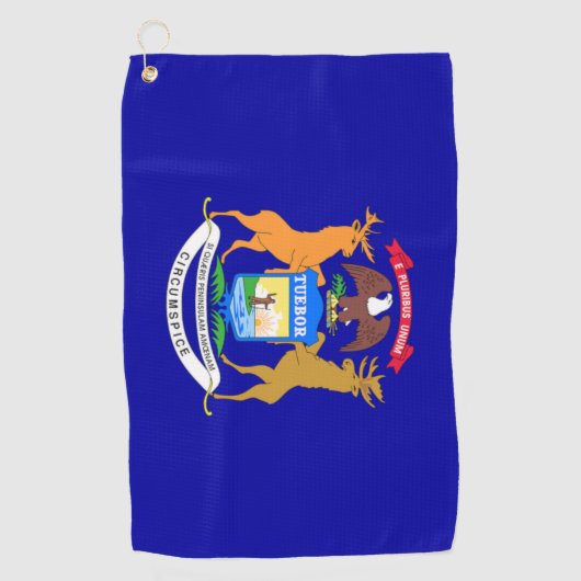 Serviette De Golf Michigan State Flag Golf Towel (Devant)