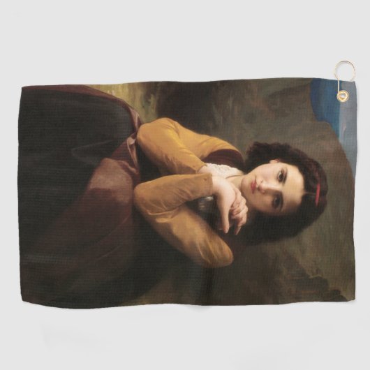 Serviette De Golf Mignon Innocence d'une adolescente, Bouguereau (Horizontal)