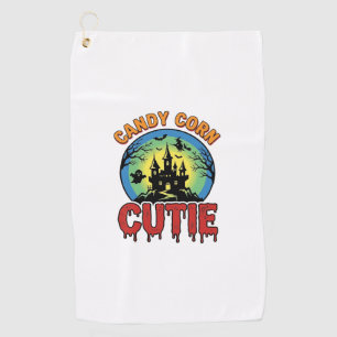 Serviette De Golf Mignon Maïs en Bonbon Design de Château Halloween
