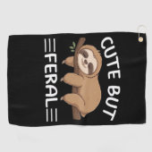 Serviette De Golf mignon mais ferreux paresse drôle pour les hommes (Horizontal)