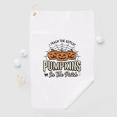 Serviette De Golf Mignon professeur de citrouille création Halloween (En situation)