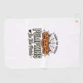 Serviette De Golf Mignon professeur de citrouille création Halloween (Horizontal)