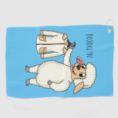 Serviette De Golf Mignonne brebis avec blouson (Horizontal)