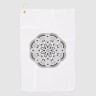 Serviette De Golf Mindfulness Mandala Design Golf Serviette