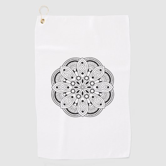 Serviette De Golf Mindfulness Mandala Design Golf Serviette (Devant)