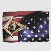 Serviette De Golf Mineurs maçonniques (YellowSwish)États-Unis (Horizontal)