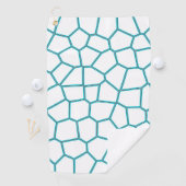 Serviette De Golf Minimalisme Art Abstrait Pale Turquoise Cellules B (En situation)