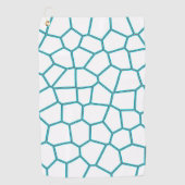 Serviette De Golf Minimalisme Art Abstrait Pale Turquoise Cellules B (Devant)