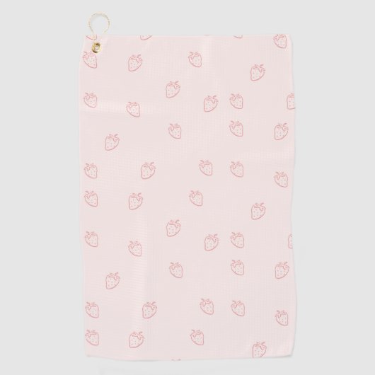 Serviette De Golf Minimalisme de la Fraise (Devant)