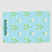 Serviette De Golf Minimalist Spring Floral Pattern (Horizontal)