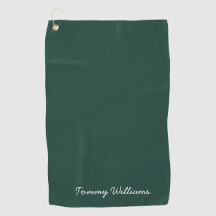 Serviette De Golf Minimaliste Emerald Green Professionnel Simple