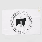Serviette De Golf Minnesota Golf Towel State Personnalisé (Horizontal)