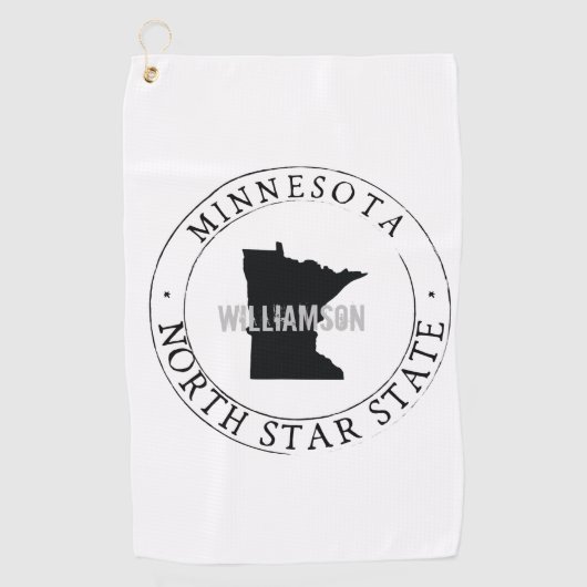 Serviette De Golf Minnesota Golf Towel State Personnalisé (Devant)