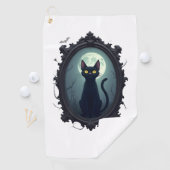 Serviette De Golf Miroir de chat hanté (En situation)