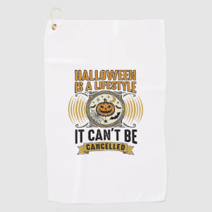 Serviette De Golf Mode de vie Halloween Typographie de citrouille vi