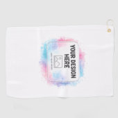 Serviette De Golf Modèle de conception aquarelle modifiable – Votre (Horizontal)