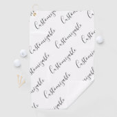 Serviette De Golf Modèle de texte de script moderne éditable | Noir  (En situation)