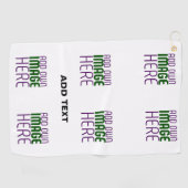 SERVIETTE DE GOLF MODÈLE DE TEXTE D'IMAGE BLANCHE SIMPLE MODERNE (Horizontal)