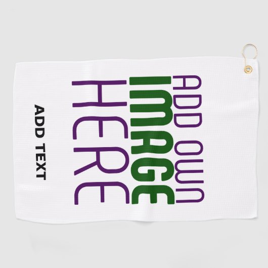 SERVIETTE DE GOLF MODÈLE DE TEXTE D'IMAGE BLANCHE SIMPLE MODERNE (Horizontal)