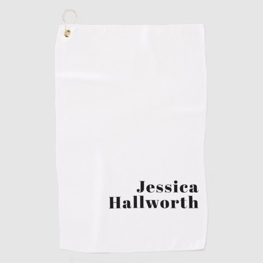 Serviette De Golf Modèle d'entreprise ou de nom minimaliste moderne (Devant)