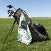 Serviette De Golf Modèle Flamingo mou (Vert)