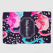 Serviette De Golf Modèle Flamingo mou (Horizontal)