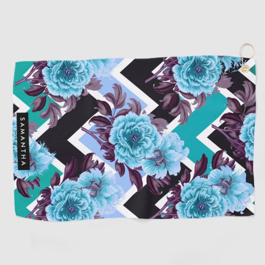 Serviette De Golf Modèle floral (Horizontal)