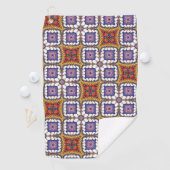 Serviette De Golf Modèle floral géométrique complexe (En situation)