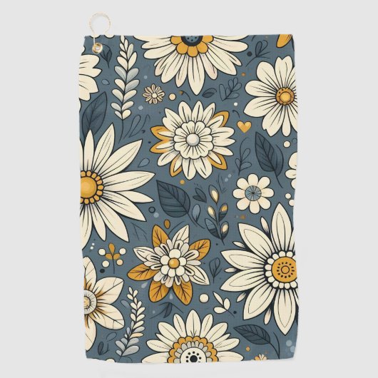 Serviette De Golf Modèle Floral vintage (Devant)