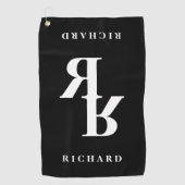 Serviette De Golf modèle monogramme des initiales de double nom clas (Devant)