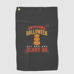 Serviette De Golf Modèle Rétro Citrouille Effrayante Halloween