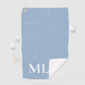 Serviette De Golf Modèle simple bleu clair et blanc (En situation)