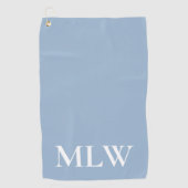 Serviette De Golf Modèle simple bleu clair et blanc (Devant)