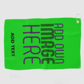SERVIETTE DE GOLF MODÈLE TEXTE D'IMAGE VERTE MODERNE ÉDITABLE LIME (Horizontal)
