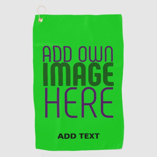 SERVIETTE DE GOLF MODÈLE TEXTE D'IMAGE VERTE MODERNE ÉDITABLE LIME (Devant)