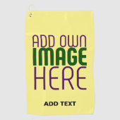 SERVIETTE DE GOLF MODÈLE TEXTE MODERNE PASTEL JAUNE D'IMAGE (Devant)
