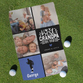Serviette De Golf Modern Best Grandpa par Par Photo Collage Cadeau