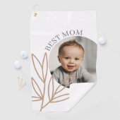 Serviette De Golf Modern Best Mother's Day Photo Golf Towel (En situation)