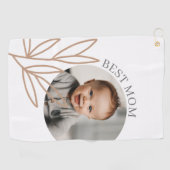 Serviette De Golf Modern Best Mother's Day Photo Golf Towel (Horizontal)