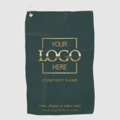 Serviette De Golf Modern Custom Company Business Logo Green Branded  (Devant)