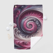 Serviette De Golf Moderne Abstrait simple torse rose et violet (En situation)