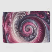 Serviette De Golf Moderne Abstrait simple torse rose et violet (Horizontal)